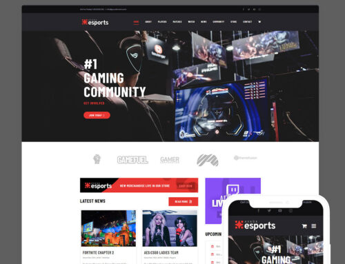 Avada Esports Prebuilt Website